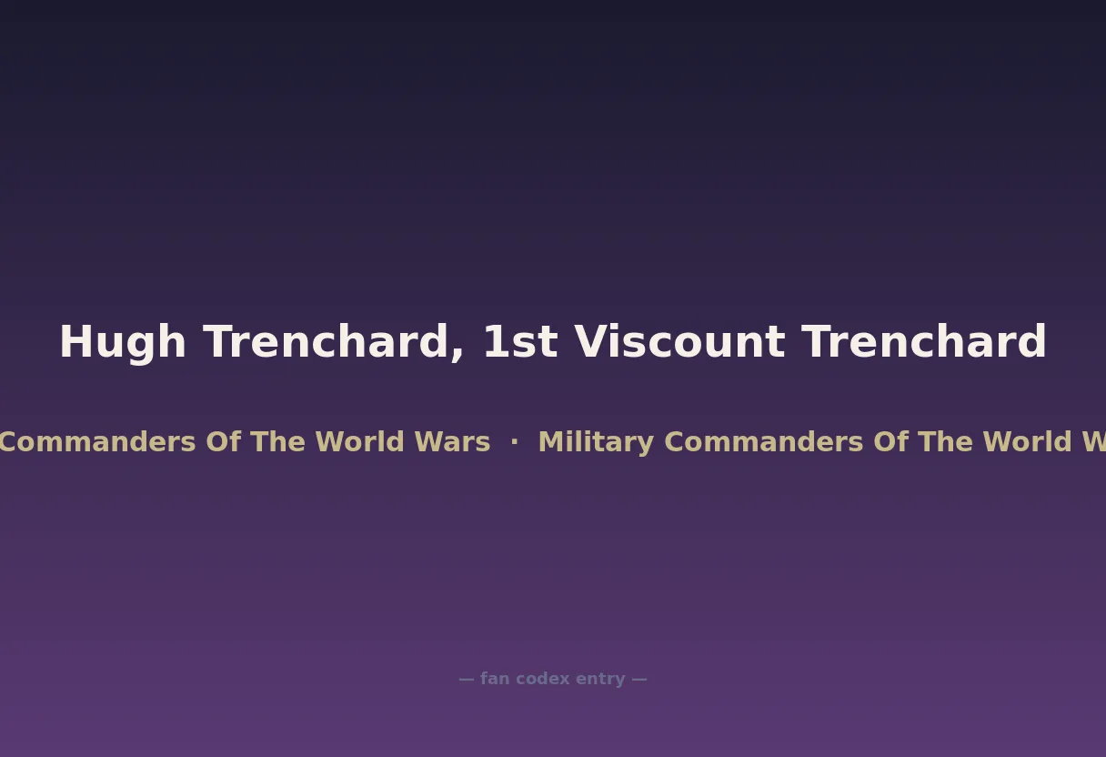 Hugh Trenchard, 1st Viscount Trenchard